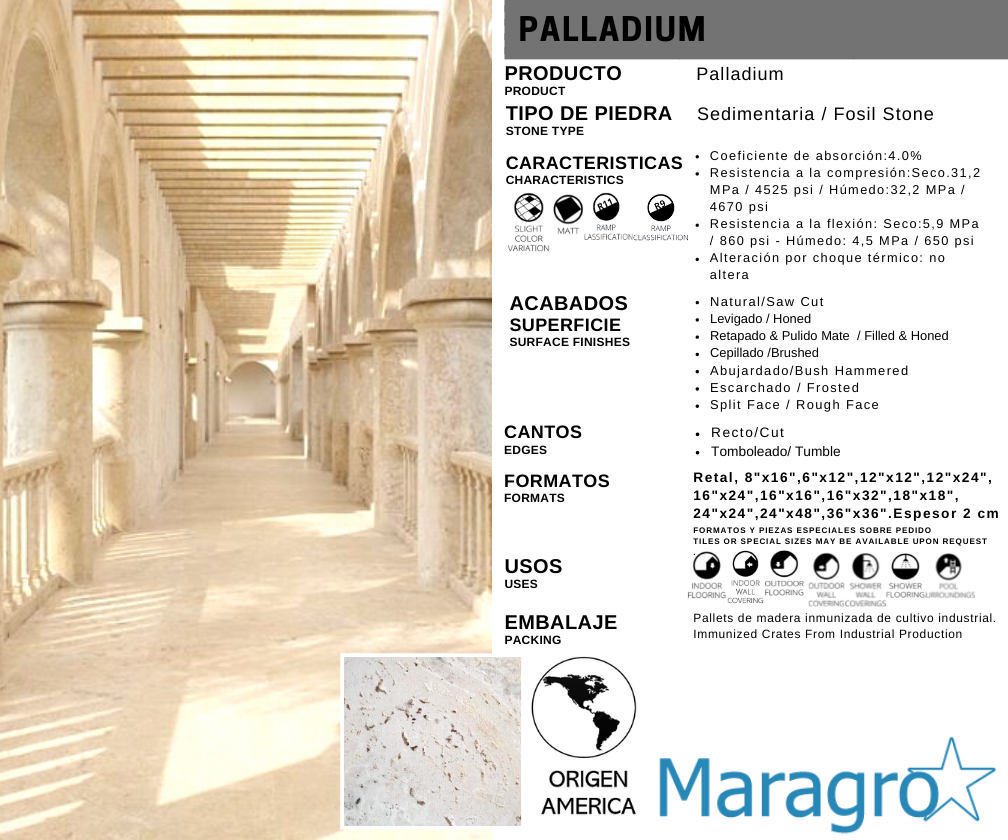 Palladium Maragro Ficha Técnica info general Palladium Maragro Ficha Técnica info general
