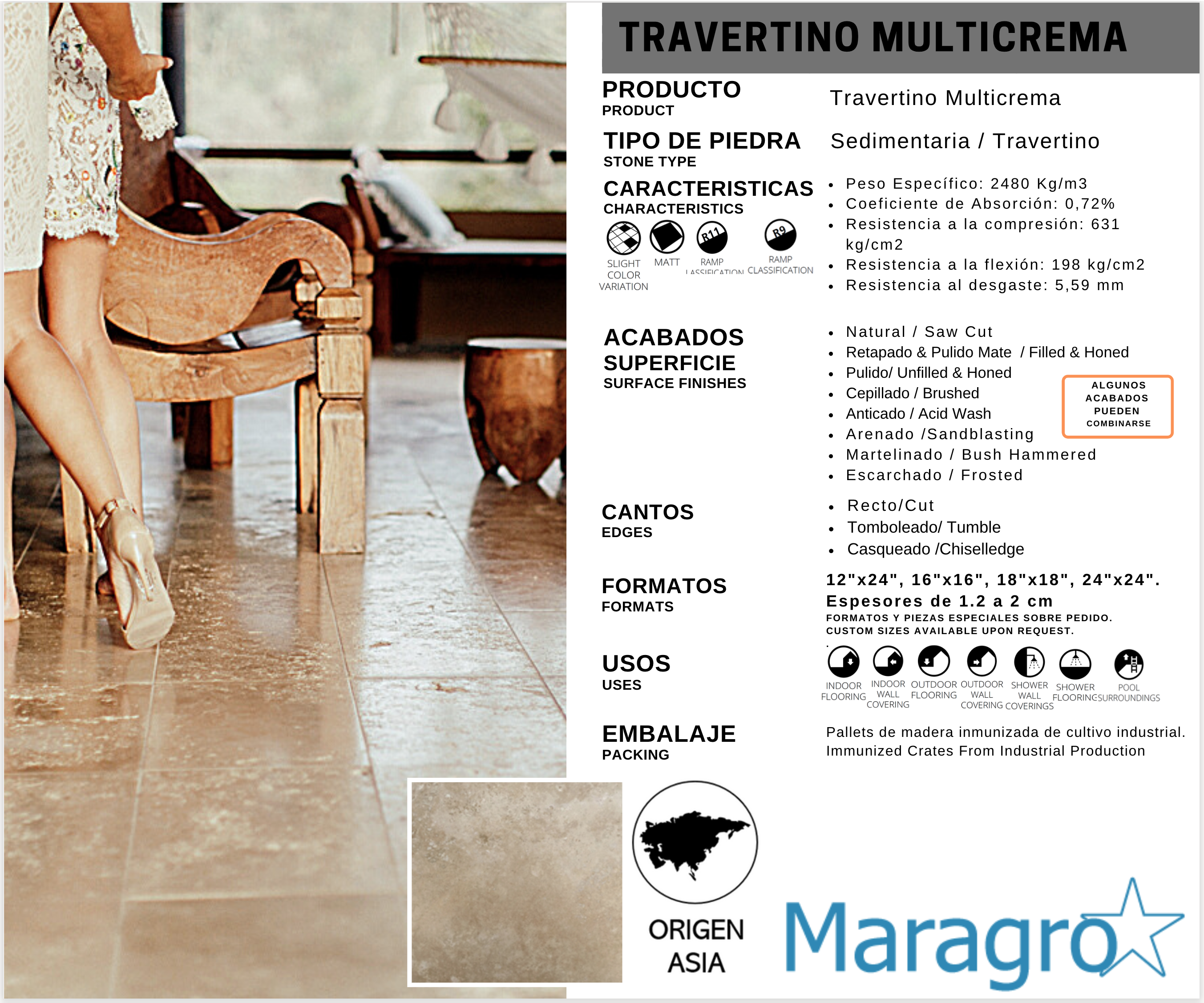 Travertino Multicrema Maragro Csta Rica Ficha Técnica Info general Travertino Multicrema Maragro Csta Rica Ficha Técnica Info general